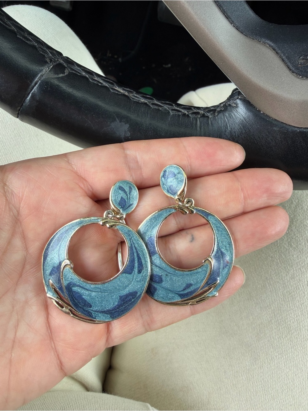 BEREBI Vintage Earrings Blue